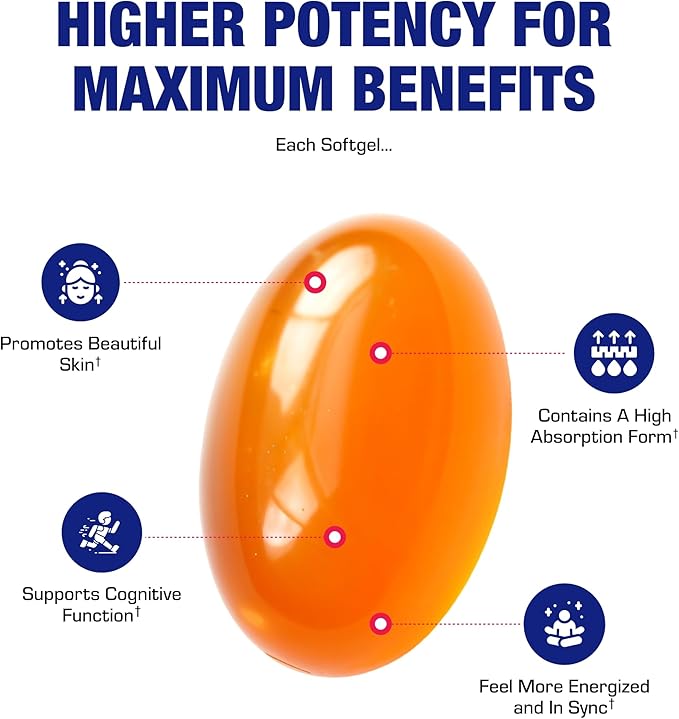 High Absorption CoQ10 100mg Softgels - Clinical Formula Coenzyme Q10 100mg for Skin Heart Energy Antioxidant and Brain Support - Easy to Swallow - Made in the USA in cGMP Facilities - 30 Servings