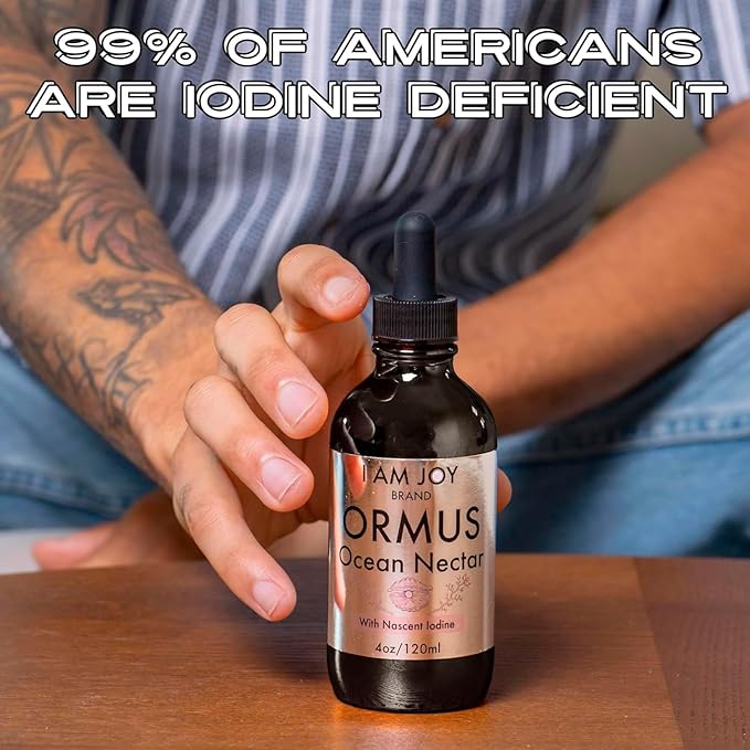 I Am Joy co. Ormus Ocean Nectar Monoatomic Gold with Iodine Designed to Decalcify the Pineal Gland Support Thyroid and Increase Feelings of Alertness Clarity of Thought and Energy 4oz