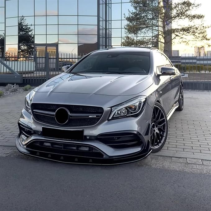 Kiyah Car Front Bumper Lip Splitter Diffuser Compatible with Mercedes Benz CLA Class C117 CLA200 CLA220 CLA250 CLA45 A-MG 2016-2019 Facelift(Glossy Black)