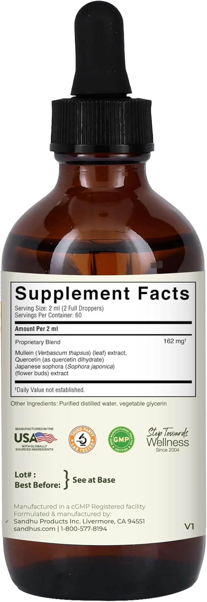 Sandhu's Mullein Drops for Lungs Bundle with Beetroot Powder Capsules | Supports Immune Health &amp Overall Wellness for Men &amp Women