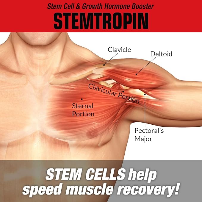 MuscleMeds STEMTROPIN Stem Cell &amp Growth Factor Booster Natural Supplement for Performance Enhancement &amp Anti-Aging Muscle Building and Recovery 60 Veggie Capsules
