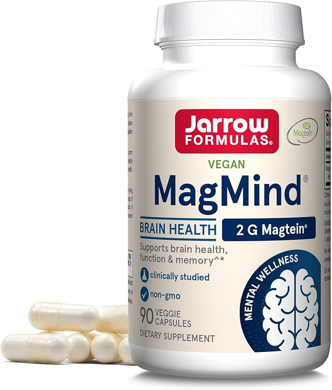 Jarrow Formulas QH-Absorb 200 mg - High Absorption Co-Q10 - Active Antioxidant Form &amp MagMind Brain Health with Magtein (Magnesium L-Threonate) Dietary Supplement