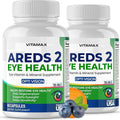 AREDS 2 Eye Vitamins - Lutein Zeaxanthin Bilberry Astaxanthin Mineral Vision Supplement - Supports Eye Strain Dry Eyes Pressure and Vision Health - Made in USA - 120ct