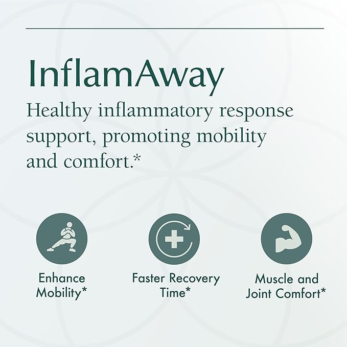 Natura Health Products InflamAway Supplement - Modulate a Healthy Inflammatory Response - Featuring Boswellia Serrata Bromelain Ginger Black Pepper (BioPerine) and Chinese Skullcap (90 Capsules)