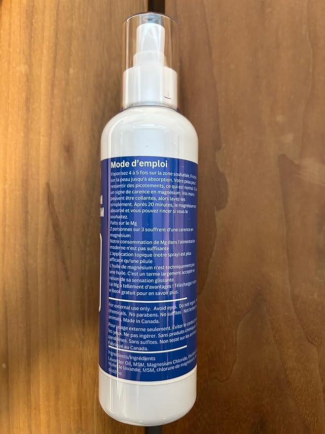Nuvo Wellness Magnesium Spray with MSM – Extra Strength – Light Lavender Scent – 12oz