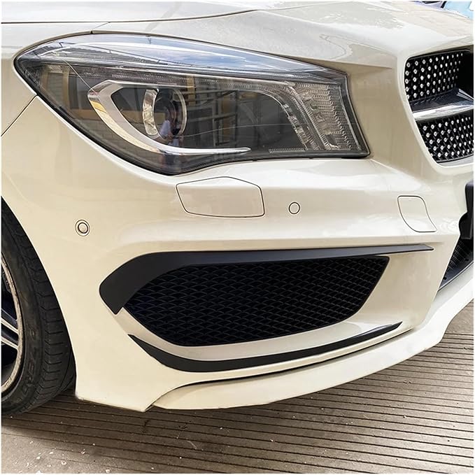 2013 to 2015 Compatible with Mercedes Benz CLA C117 CLA200 220 250 CLA45 AMG Front Bumper Spoiler Fog Lamp Light Lip Trim Cover Splitter(Color:Down air Knife)