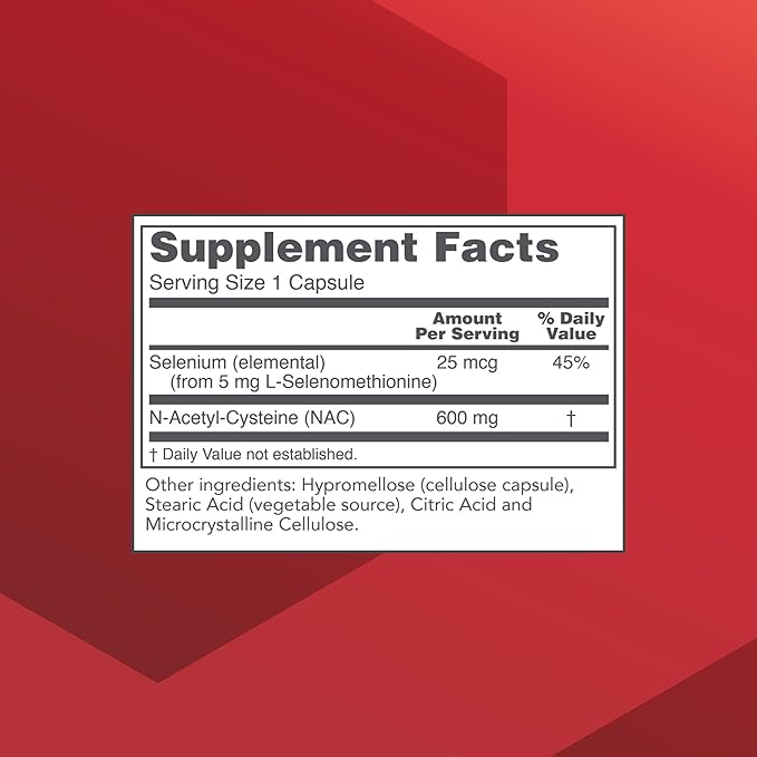 PROTOCOL FOR LIFE BALANCE NAC with Selenium and Molybdenum - Glutathione Brain and Lung - 100 Veg Caps