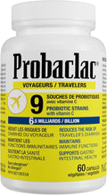 Probaclac Natural Travelers Probiotics Reducing Risk of Diarrhea Contains Vitamin C Immune Support Gluten Free Travel Size Vacation Cruise and Airplane Travel Essentials Vegan 60 Capsules