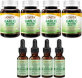 LOVITA 8-Piece Vitality Bundle - 4 Propolis Liquid &amp 4 Garlic Extract (5000mg) Allicin &amp Propolis Resin (8 Pc)