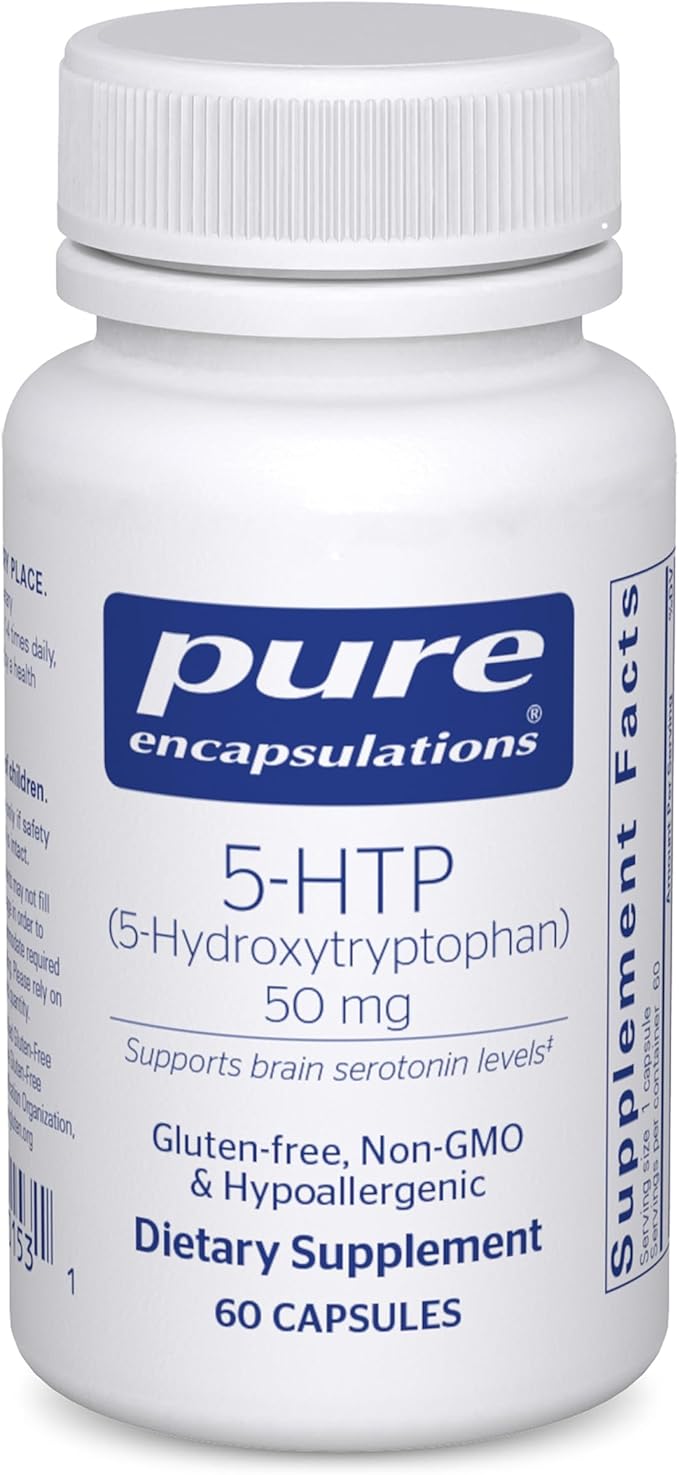 Pure Encapsulations 5-HTP 50 mg | 5-Hydroxytryptophan Supplement for Brain Sleep Eating Behavior and Serotonin Support* | 60 Capsules