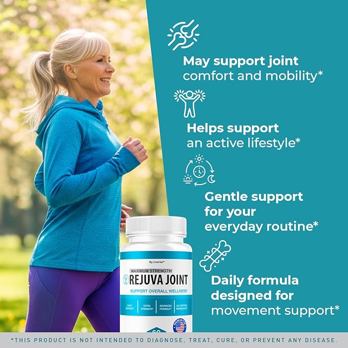 (3 Pack) Rejuva Joint - Official RejuvaJoint Supplement Pills Advanced Formula Maximum Strength Support Natural Rejuv Capsules For Overall Health &amp Wellness Supports Review 180 Capsules For 3 Mo