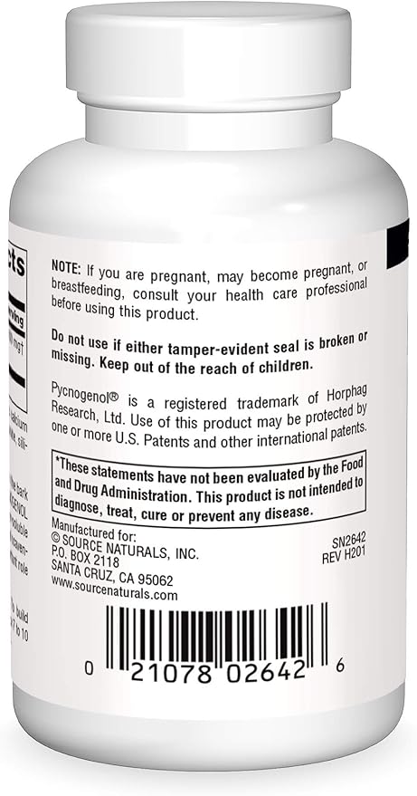 Source Naturals Pycnogenol Proanthocyanidin Complex 100 mg - 120 Tablets