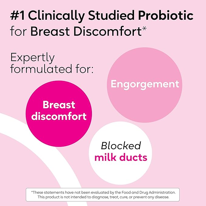 BioGaia Elactia Breastfeeding Probiotic | Lactation Supplements | Newborn Essentials and Probiotics for Both Mom &amp Baby | Daily Supplement for Healthy Lactation | 30 Count | Breastfeed Happy