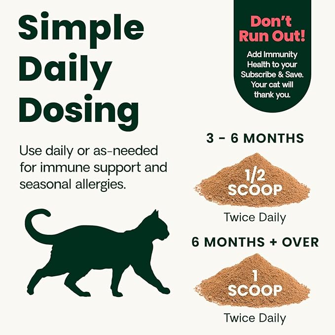 VetriScience Ultimate Strength Lysine Immunity Health Powder for Cats &amp Kittens Supplement for Allergy &amp Nasal Support Sneezing Runny Nose &amp Watery Eyes Chicken &amp Cheese Flavor 60