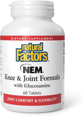 Natural Factors NEM Knee &amp Joint Formula Promotes Flexibility and Comfort 60 Tablets