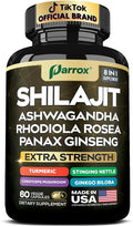 Shilajit Supplement Panax Ginseng Ashwagandha Rhodiola Rosea Cordyceps Mushroom Stinging Nettle Turmeric Gingko Biloba – Pure Shilajit All in One Supplements for Men and Women (60 Caps)