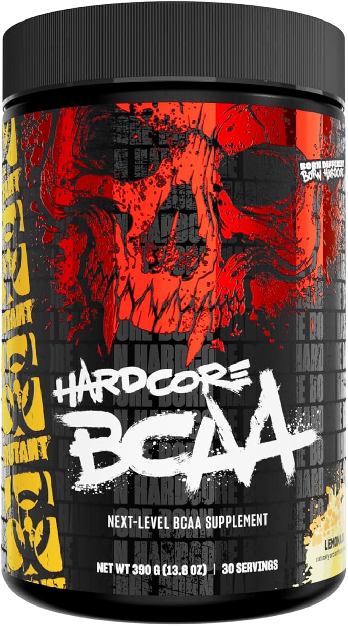 Mutant Hardcore BCAA - Pre Intra or Post Workout – BCAA Next Level branched-Chain Amino Acids Supplement – Hydration + Recovery - 30 Serving - Lemonade