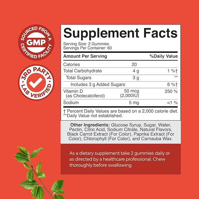 Bundle of Complete Eye Health Supplement for Adults - Lutein 20mg Per Serving for Vision Dry Eyes &amp Blue Light Protection and Vitamin D3 Gummies with D3 2000IU per Serving Bone Muscle &amp Immune