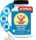 My Spectrum Heroes Magnesium Capsules - High-Absorption Magnesium Blend for Sleep Relaxation Cognitive Support and Calm - Kid &amp Adult Friendly Formula - Promotes Wellness and Balance - 60 Capsu