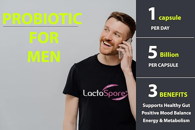 AFI LactoSpore® ES Spore Probiotic | 5B CFU Heyndrickxia Coagulans | Supports Gut Digestive Immune &amp Vaginal Health | Positive Mood Balance I Dairy Gluten &amp Soy Free | Made in USA - 60 Caps