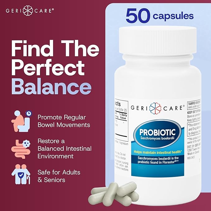 GeriCare Ultimate Probiotic and Digestive Health Supplement - Complete Gut Repair Probiotics for Women and Men Lactose &amp Gluten Free - 50 Capsules (3 Pack)
