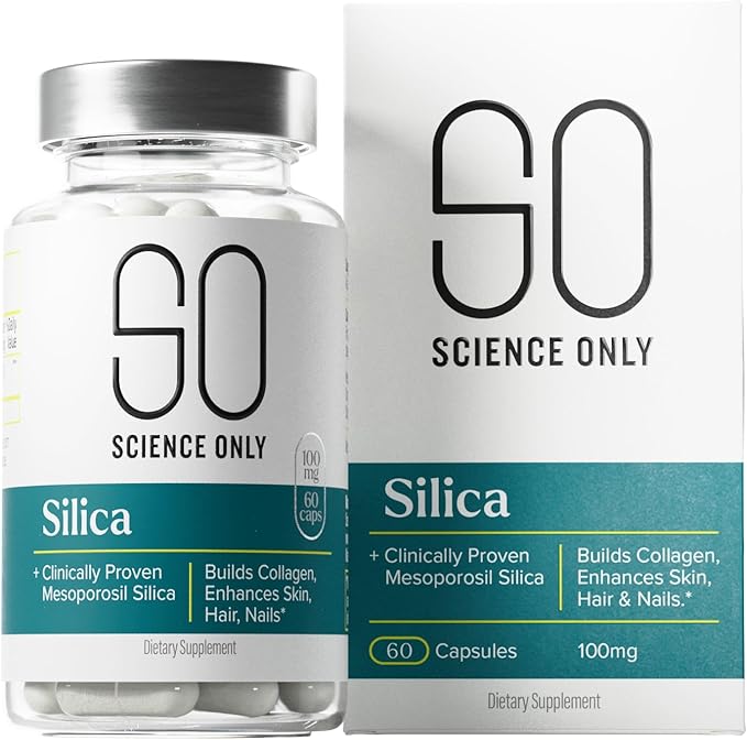 Clinically Proven Mesoporosil® Silica - Builds Collagen. Enhances Skin Hair Nails. 2 Months Supply. 60 Capsules.