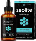 NutraChamps Zeolite Liquid Mineral Drops with Vitamins C D3 &amp B12 - Immune Support Clinoptilolite Mineral Supplement for Daily Wellness Support – 60 mL Berry Flavor