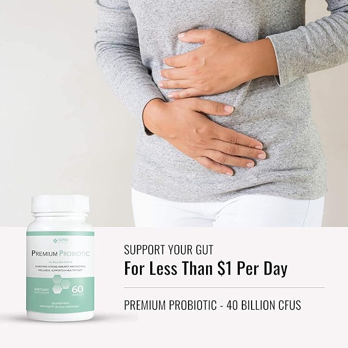 IBSolution Gut Health Super Bundle - Support Digestive Health Premium Probiotics 40 Billion CFU Digest Plus Digestive Enzyme - 60 Count Capsules 3-Pack