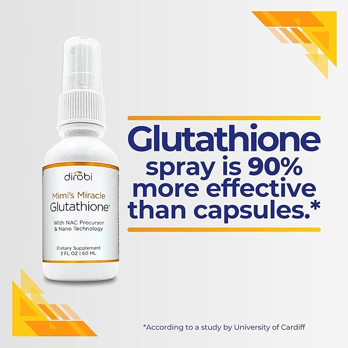 Mimi's Miracle Glutathione Spray Sublingual Antioxidant Reduced Glutathione Supplement with Ascorbic Acid Blueberry &amp Pomegranate Extracts Spray Dosage for Adults &amp Kids 4 Ounces