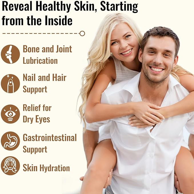 19-in-1 Hyaluronic Acid Capsules - Hylunaric Acid 1200 mg with Collagen Peptides Vitamin C Phytoceramides - for Skin Eyes Gastrointestinal Bones Support (1 Pack)