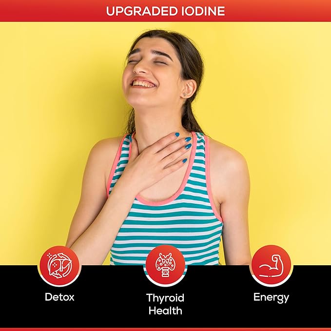 Upgraded Formulas Iodine Supplement with Liquid Nano Minerals - Detox Thyroid Health and Energy - Natural Gluten-Free (4 Fluid Ounces)