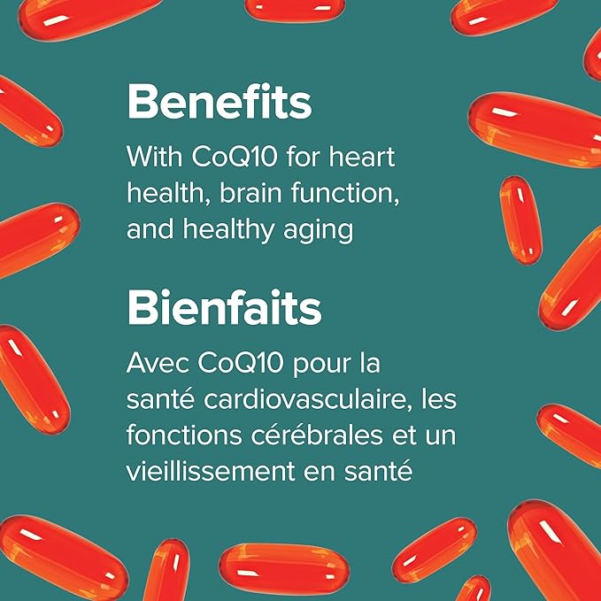 Webber Naturals Triple Strength Omega-3 with CoQ10 enteric coated 900 mg Omega-3 (EPA • DHA)/ 100 mg CoQ10 80caps