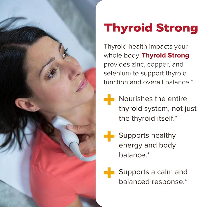 Redd Remedies Thyroid Strong Supports Healthy Thyroid Function and Balance 60 Vegan Capsules