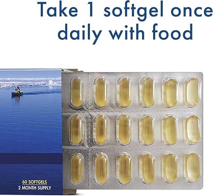WHC UnoCardio 1000 Fish Oil 1300 mg of Pure Triglyceride Fish Oil with Omega-3 (1180 mg) 665 mg EPA and 445 mg DHA and 25 mcg (1000 IU) Vitamin D3 per softgel Natural Orange 60 softgels