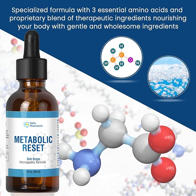 HelloPharmacist Original Metabolic hCG Reset Homeopathic Diet Drops - Original Formula - 2 Ounce - 60mL
