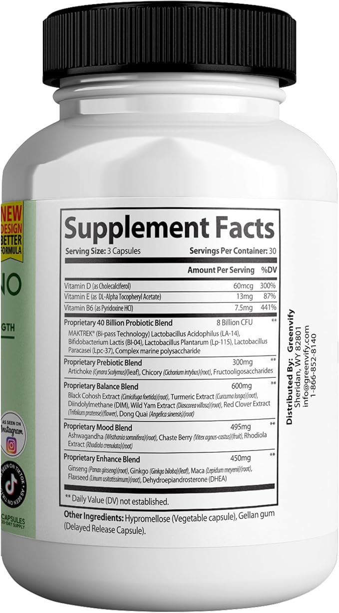 Winona Max Premium Menopause Support 40 Billion CFU Probiotic 90 Capsules Hormone Balance and Hot Flash Relief (2)