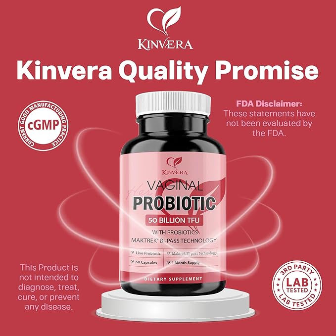 Probiotics for Women with Prebiotics – 50 Billion CFU – Digestive Immune &amp Vaginal Health – 60 Capsules