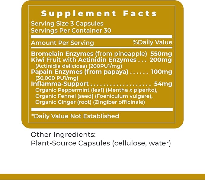 Premier Research Labs Inflammacidin - Digestive Enzymes Papain from Papaya and Bromelain Enzymes for Digestion Plant Enzymes for Women &amp Men Vegan Friendly - 90 Vegetarian Capsules