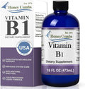 HoneyCombs B1 Supplement (Thiamine) Liquid Drops - High Potency Thiamine B1 Supplement for Men &amp Women - Maintain Nervous System Energy &amp Overall Health - Vegan Liquid B Vitamins (16 Fl oz)