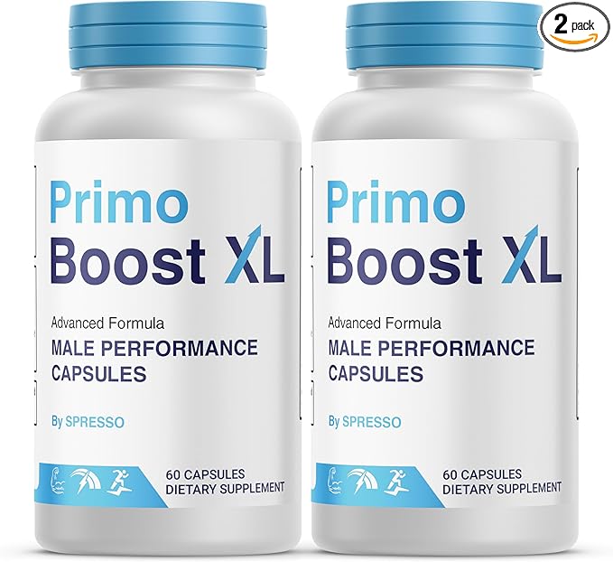 (2 Pack) Primo Boost XL Capsules Advanced PrimoBoost XL Daily Wellness Formula for Maximum Strength &amp Overall Well Being Official Primo BoostXL Supplement Reviews (120 Capsules)