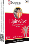 Dr.WellMe Lipinerve R Alpha Lipoic Acid 300mg Capsules Per Serving - an Antioxidant Supplement Kosher | Halal 30 Count - Made in USA