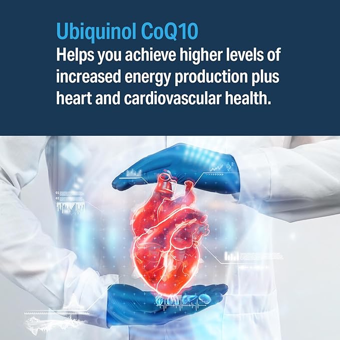 Advanced Bionutritionals Ubiquinol CoQ10 Increased Energy Production Natural Antioxidant Supplement Manufactured in The USA 30 Softgel