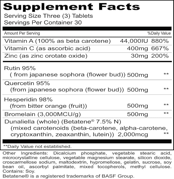 Priority One Vitamins Mega Flavonoid 2000 90 Tablets - Clinically dosed bioflavonoid Combination.