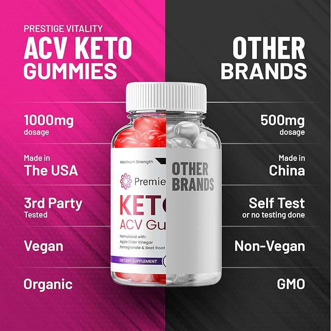 (3 Pack) Premier Keto ACV Gummies - Advanced Formula Premiere Keto Plus ACV Gummies Apple Cider Vinegar Premier ACV Dietary Supplement Reviews Men Women (180 Gummies)