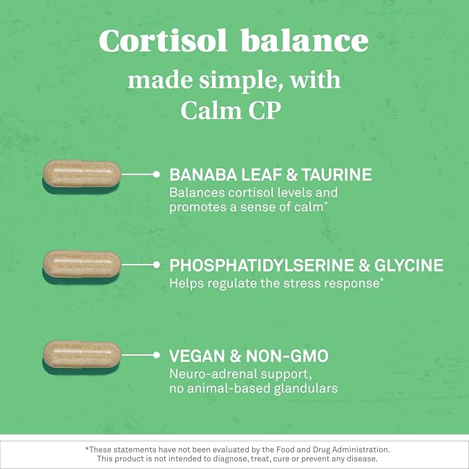 NeuroScience Neuro Adrenal Support Supplements for Women &amp Men - Daily Cortisol Supplement and Calming Aid - Promotes Calm Sleep Immune Support &amp Healthy Cortisol Levels (60 Capsules)