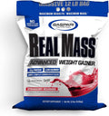 Gaspari Nutrition Real Mass: Advanced Weight Gainer Protein and Complex Carb Blend 50g Protein 16g EAAs Gluten-Free 12 lbs (Strawberry Milkshake)