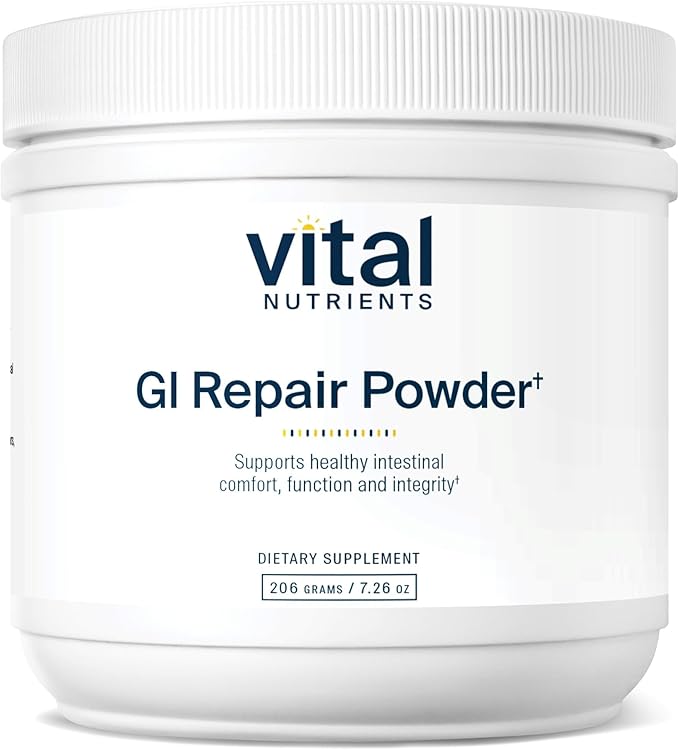 Vital Nutrients GI Repair Powder - Leaky Gut Powder with L Glutamine and Zinc - Digestive Enzyme Supplement to Support Gut Health and Digestion - Gluten Free - 40 Servings