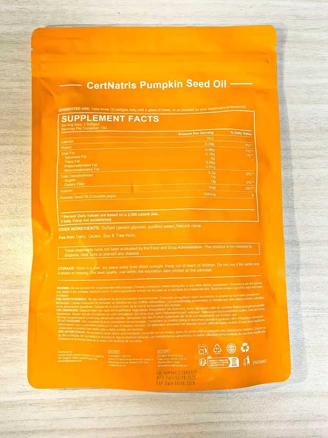Pumpkin Seed Oil Capsules with Saw Palmetto 300 Softgels Pumpkin Seed Oil for Hair Growth Supports Urinary Bladder &amp Prostate Health Cold Pressed &amp Pure Virgin Gluten Free Non-GMO SOY F