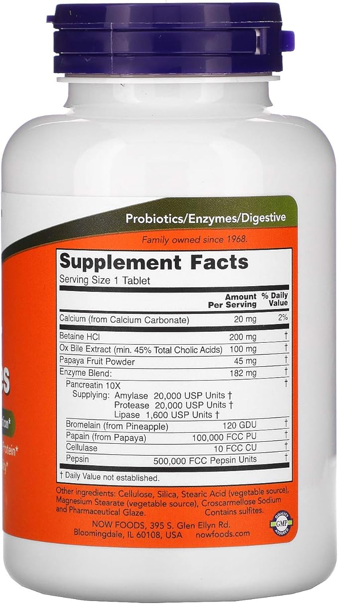 NOW Foods Super Enzymes 180 Tablets (180 Tabs X 2)