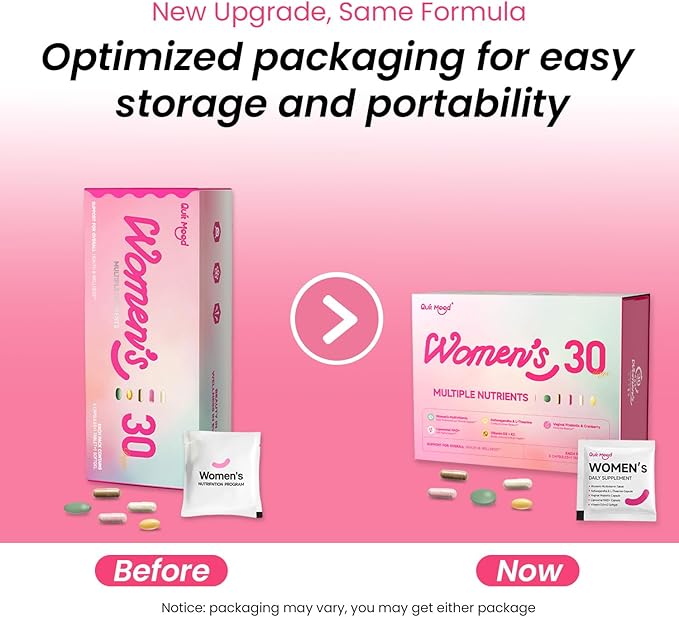 Multivitamin for Women Daily Vitamin Packs for 30 plus with D3+K2 NR1000 Probiotics &amp Ashwagandha | Supplement for Beauty Stress Relief Bone &amp Heart Health Energy Gut &amp Hormone Balan